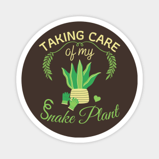 Snake Plant - Mother in Law's tongue for Gardening Enthusiast Magnet